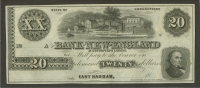 East Haddam, Connecticut, $20 Bank of New England, GEM
